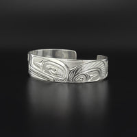 Salmon Trouthead with Clams and Mussels - Silver Bracelet