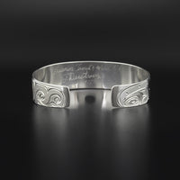 Salmon Trouthead with Clams and Mussels - Silver Bracelet