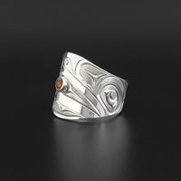 Raven and Light - Silver Ring with Citrine
