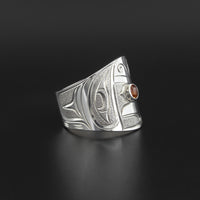 Raven and Light - Silver Ring with Citrine