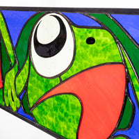 Speckled Frog's Vibrant Joy Stained Glass Panel