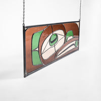 Raven - Stained Glass Panel