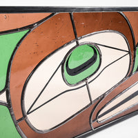 Raven - Stained Glass Panel