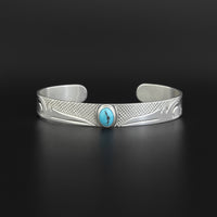 Hummingbird - Silver Bracelet with Turquoise