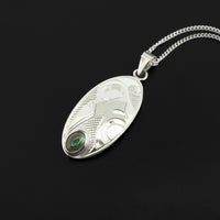 Hummingbird - Silver Pendant with Abalone