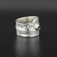 Hummingbird - Silver Ring with Abalone