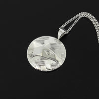 Weaving Raven - Silver Pendant