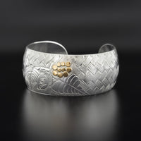 Salmonberries - Silver Bracelet with 14k Gold