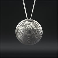 Eagle Spindle Whorl - Silver Pendant