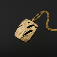 Raven and Light - 14k Gold Pendant