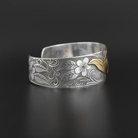 Hummingbird - Silver Bracelet with 14k Gold