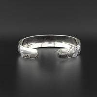 Eagle and Raven - Silver Bracelet with 14k Gold