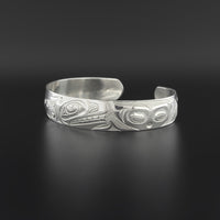 Raven-Finned Killerwhale - Silver Bracelet