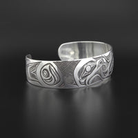 Reverse Eagles - Oxidized Silver Bracelet