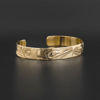 Raven and Eagle - 14k Yellow Gold Bracelet