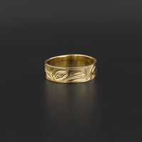 Raven and Light - 14k Yellow Gold Ring