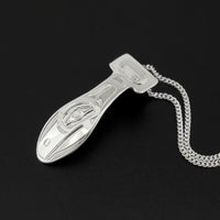 Raven Paddle - Silver Pendant