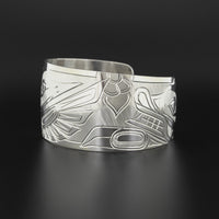 Killerwhale, Hummingbird, and Bear - Silver Bracelet