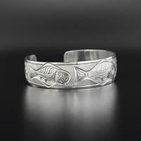 Halibut for the Hell of It - Silver Bracelet