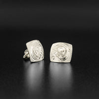 Orca - Silver Stud Earrings