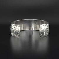 Wolf with Sun and Moon - Silver Bracelet