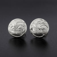 Wolf - Silver Stud Earrings