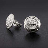 Wolf - Silver Stud Earrings