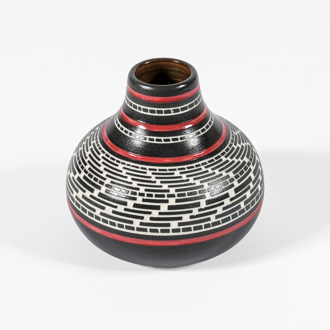 Weaving - Hand Carved Ceramic Vase