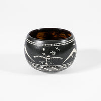 Thunderbird and Mountains - Hand Carved Ceramic Bowl