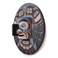 Moon and Owls - Red Cedar Mask