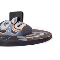 Moon and Owls - Red Cedar Mask