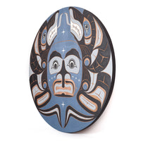 Moon and Wolves - Red Cedar Panel