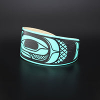 Abstract (Light Blue) - Maple Wood Bracelet