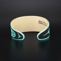 Abstract (Light Blue) - Maple Wood Bracelet