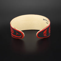Abstract (Red) - Maple Wood Bracelet