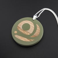 Salmon Egg - Olive Wood Pendant
