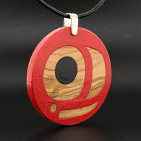 Salmon Egg - Olive Wood Pendant