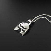 Whale Tail - Silver Pendant