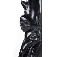 Eagle, Shark, Raven, Bear, Frog - Argillite Pole