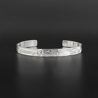 Killerwhale - 1/4" Wide Silver Bracelet