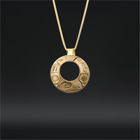 Raven - 14k Gold Pendant
