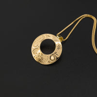 Raven - 14k Gold Pendant