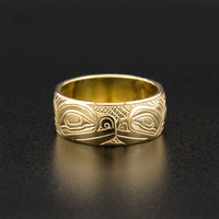 Mother Bear and Cub - 14k Gold Ring