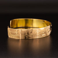 Raven and Eagle - 14k Gold Bracelet