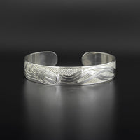 Octopus with Salmon and Halibut - Silver Bracelet
