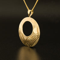 Raven and Light14k Gold Pendant