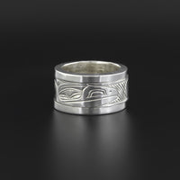 Raven Moon - Silver Spinner Ring