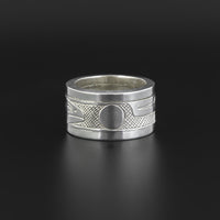 Raven Moon - Silver Spinner Ring