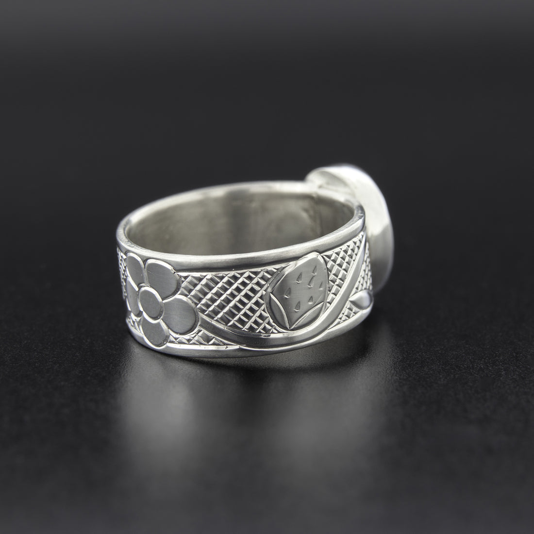 Heart Berry - Silver Ring with Turquoise