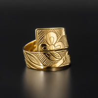 Hummingbird - 14k Gold Wrap Ring